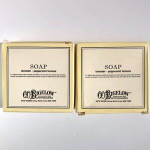 CO Bigelow Lavender Peppermint Formula Soap Travel Size Mini Lot of 2 sealed